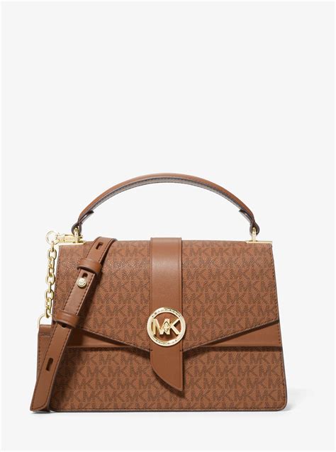 greenwich large grab bag michael kors|greenwich medium logo shoulder bag.